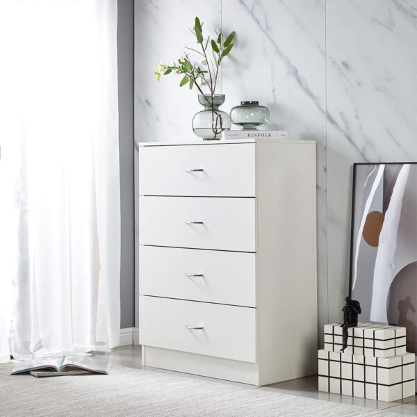 profurni Chest of Drawers Classic Tall Dresser 4 Drawer