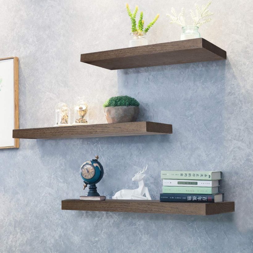 Rustic Wood Floating Shelves