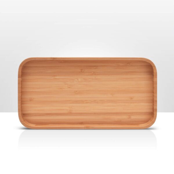 Bamboo Wood Serving Tray, Decorative Coffee Table Tray