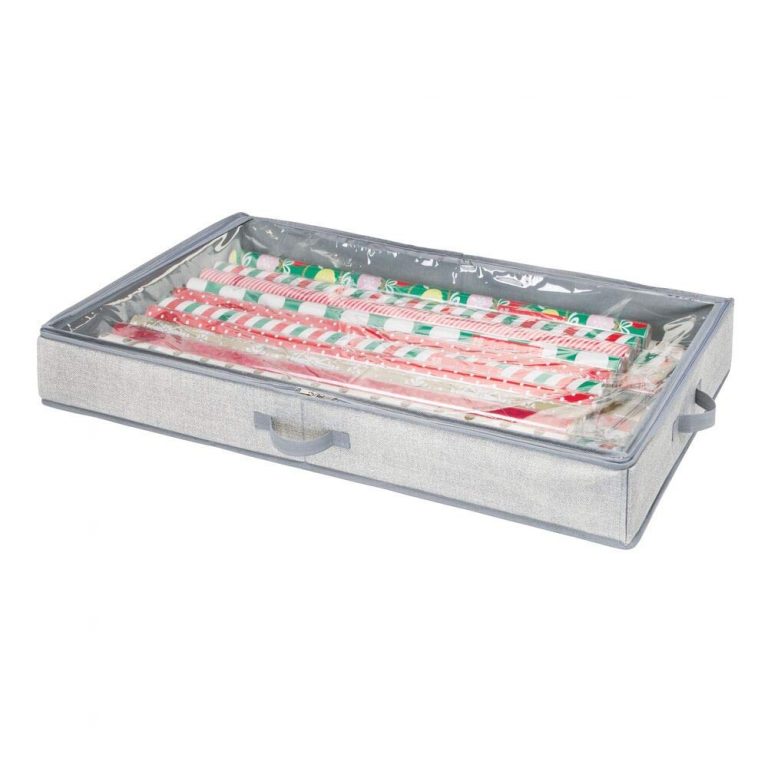 Fabric Gift Wrap Storage Organizer Holder Box