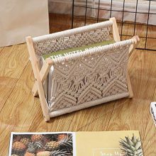 N/D Magazine Newspaper Rack, Cotton Wovening Books Newspapers