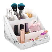 Marble Pattern Cosmetic Storage Organizer Tray