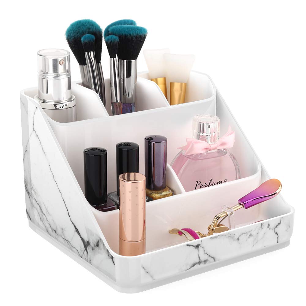 Marble Pattern Cosmetic Storage Organizer Tray