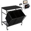 Classic Rolling Side Pull Laundry Hamper Sorter