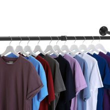 Industrial Pipe Clothes Rack, Heavy Duty Wall Mounted