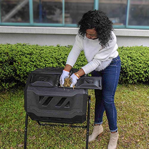 Dual Rotating Outdoor Garden Compost Bin