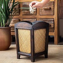 Antique Wooden Trash Can Farmhouse