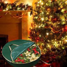 Large Christmas Wreath Storage Bag with Transparent Window