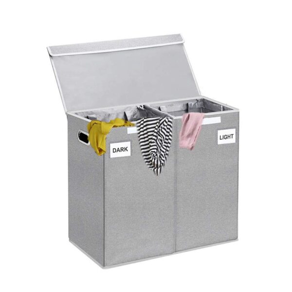 Smart elf Double Laundry Hamper with 2 Removable Laundry Bags