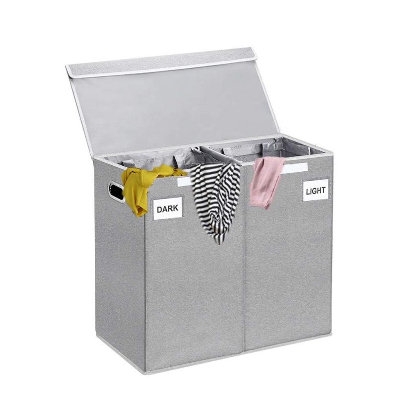 Smart elf Double Laundry Hamper with 2 Removable Laundry Bags