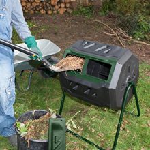 Dual Chamber Composter On Two-Leg Stand
