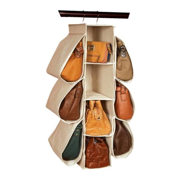 Hanging Purse Handbag Organizer 10 Pockets