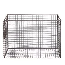 File Folder Organizer Wire Brown Metal Document Storage Container