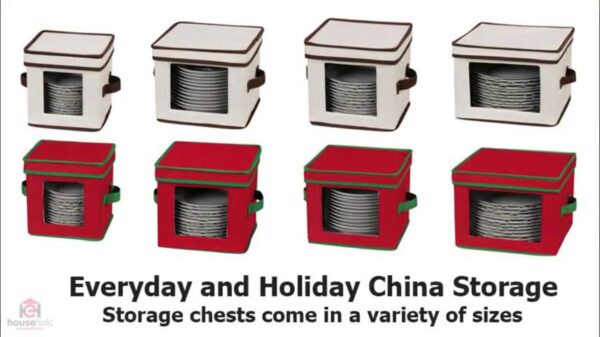 Storage Chest with Separate Serving Utensil Pouch