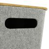 LA JOLIE MUSE Mid-Century Modern Light Gray, Tweed Fabric Storage Basket