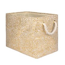DII Gold Print Collapsible Polyester Storage Bin
