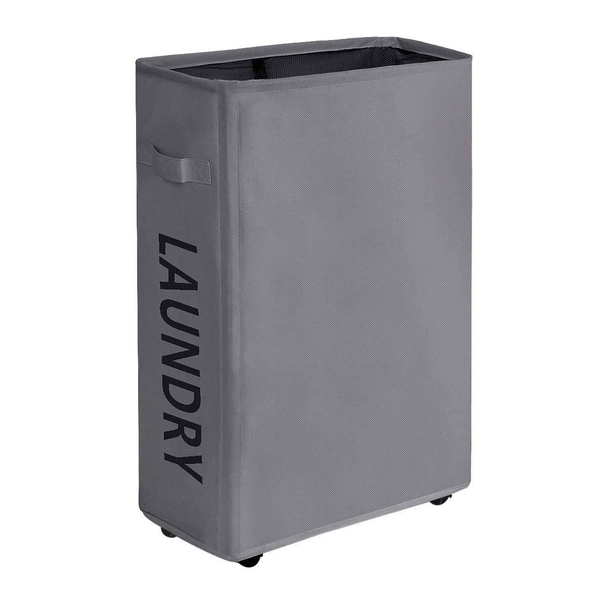 Chrislley 45L Slim Rolling Laundry Hamper Wheels