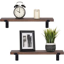 Mkono Wood Floating Shelves Rustic Modern Wall Mounted Storage