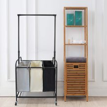 Laundry Hamper Basket with Removable Hanging Bar