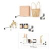 Labcosi White Floating Shelves Wall Mounted for Living Room