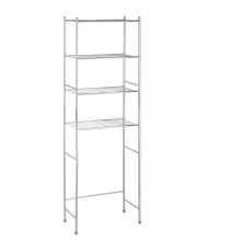 4-Tier Over-The-Toilet Chrome Shelving Unit