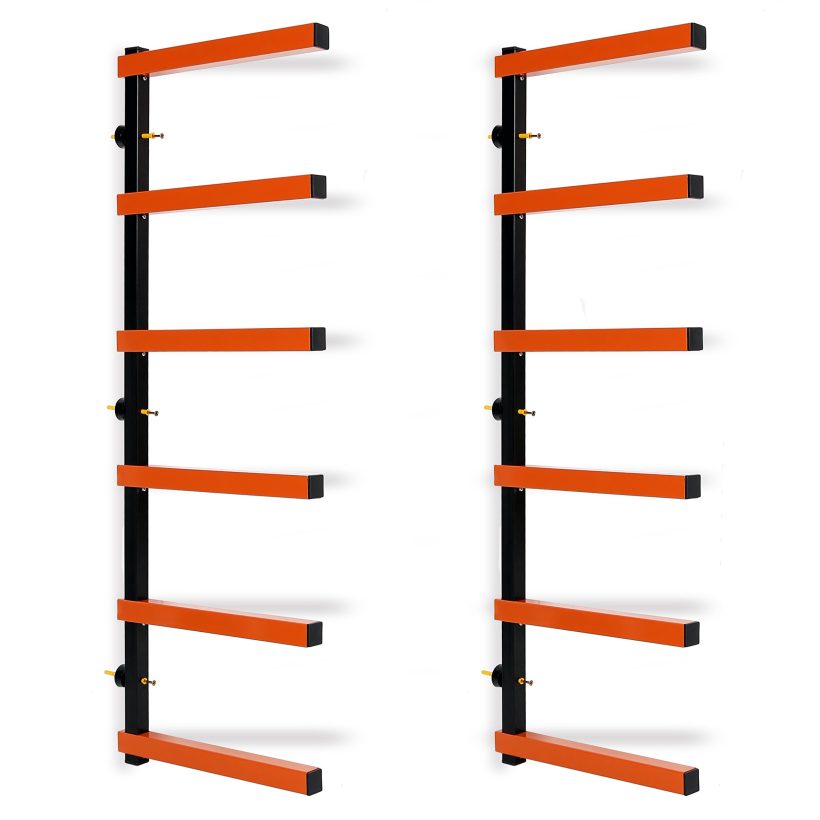 Storage Rack Wall-Mounted Wood Pipes