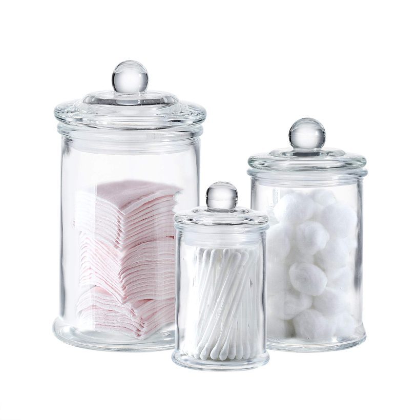 Jar-Bathroom Storage Organizer Canisters