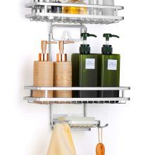 Bextsrack Hanging Shower Caddy, Adjustable Bathroom Shower Organizer Rack