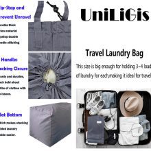 UniLiGis Tear Proof Nylon Laundry Bag with Handles