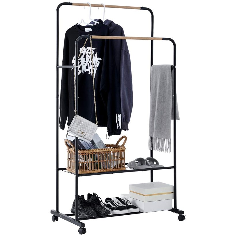 YOUDENOVA Rolling Clothing Rack on Wheels