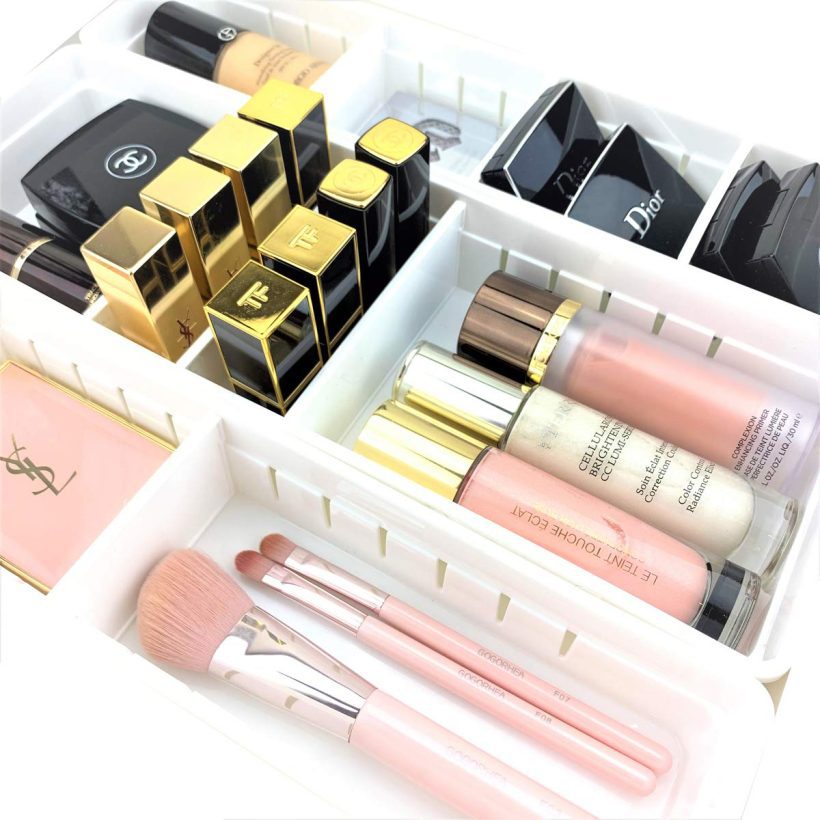 Bathroom White Drawer Organizer for Makeup