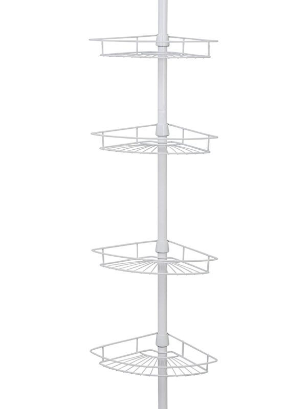 Zenna Home Pole Shower Caddy, White