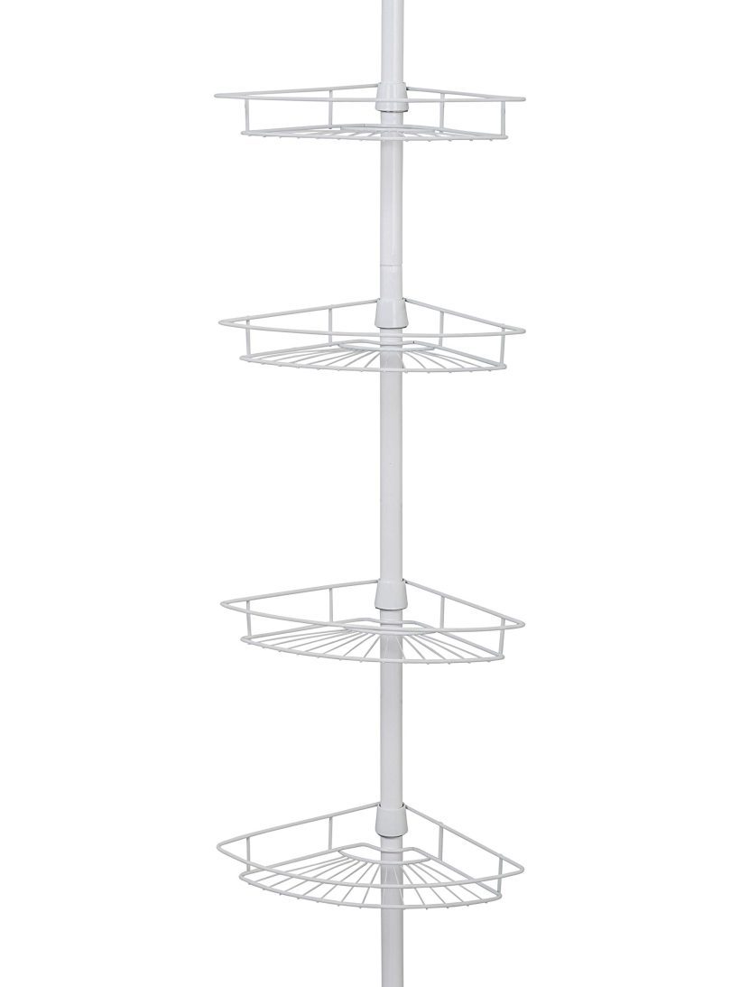 Zenna Home Pole Shower Caddy, White