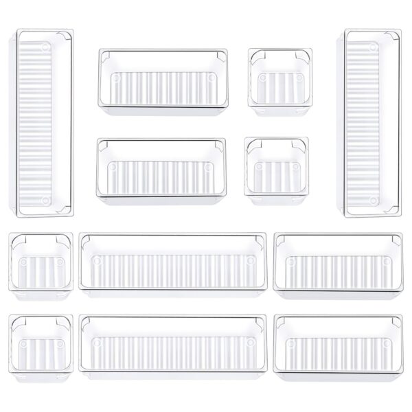 Organizer Trays 3-Size Bathroom Drawer Tray