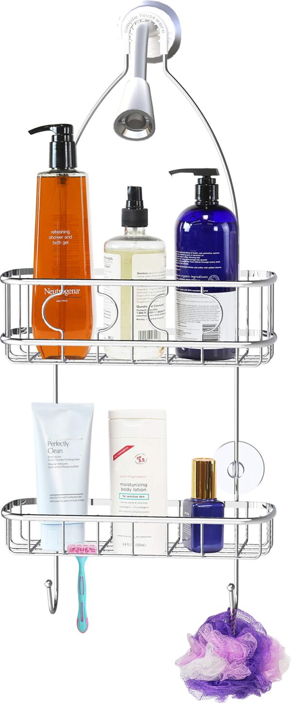 Simple Houseware Bathroom Hanging Shower Head Caddy Organizer