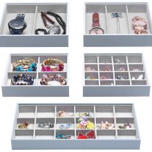 Magic Stackable Jewelry Trays Closet Dresser Drawer Organizer