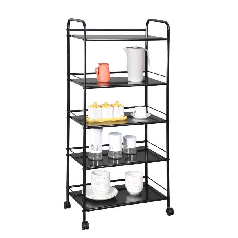 HOMEFORT 5-Tier Metal Rolling Utility Cart