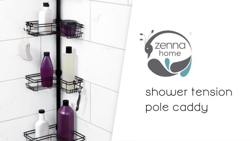 Tension Pole Shower Caddy, Satin Nickel