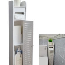 Bathroom Storage Corner Floor Cabinet with Doors and Shelves