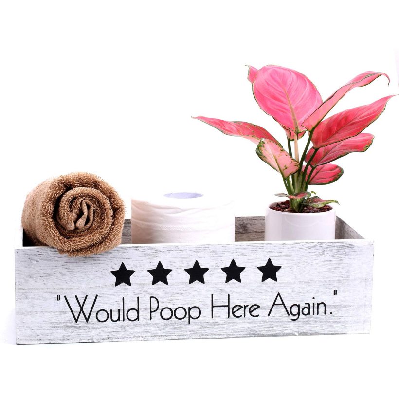CuffUp Bathroom Decor Box, Toilet Paper Storage Box