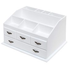 Wood 8 Trays 4 Storage Drawers Jewelry