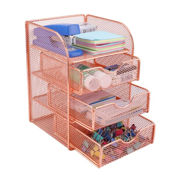 PAG Rose Gold Desk Organizer Stick Note Holder