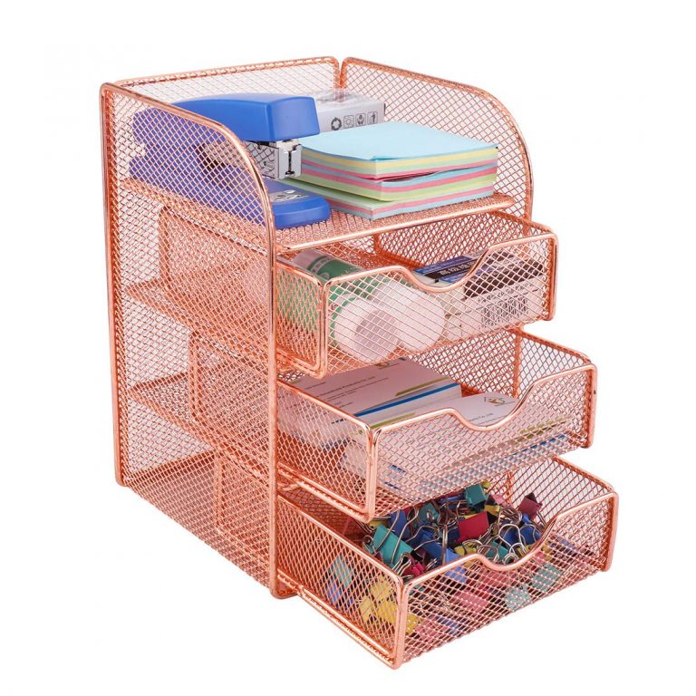 PAG Rose Gold Desk Organizer Stick Note Holder
