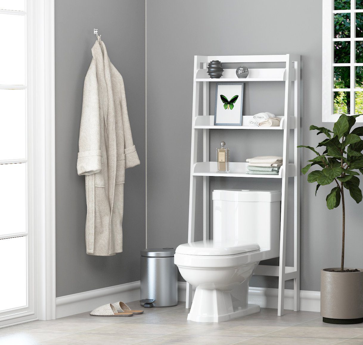 Over The Toilet 3-Shelf Bathroom Organizer