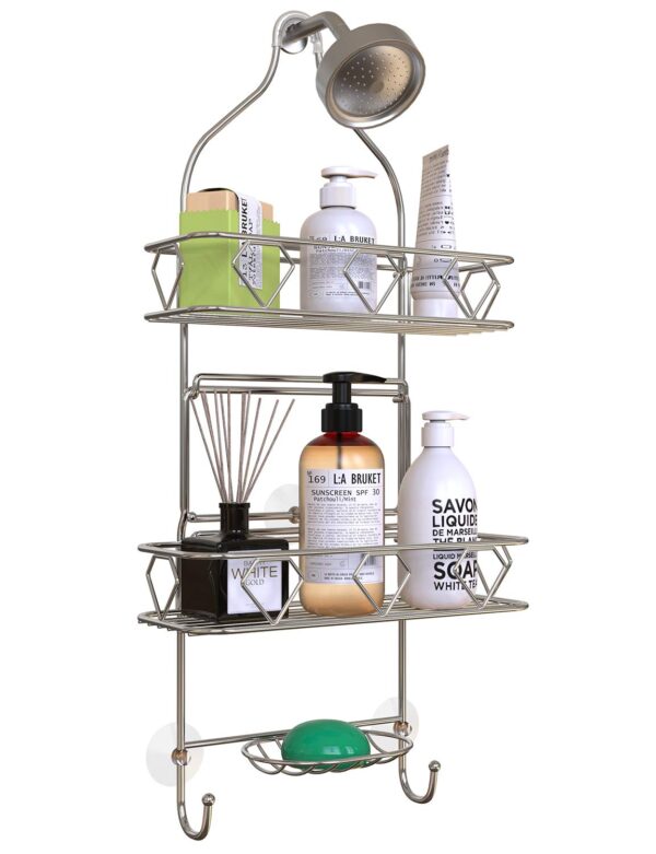 Upgraded! GeekDigg Bathroom Hanging Shower Head Caddy Organizer