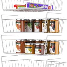Wire Baskets Under Shelves Storage Rack