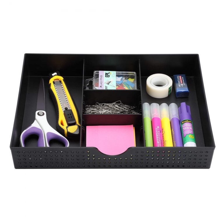 CAXXA 3 Slot Drawer Organizer with Two Adjustable Dividers
