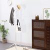 Clewiltess Wooden Tree Coat Rack Stand