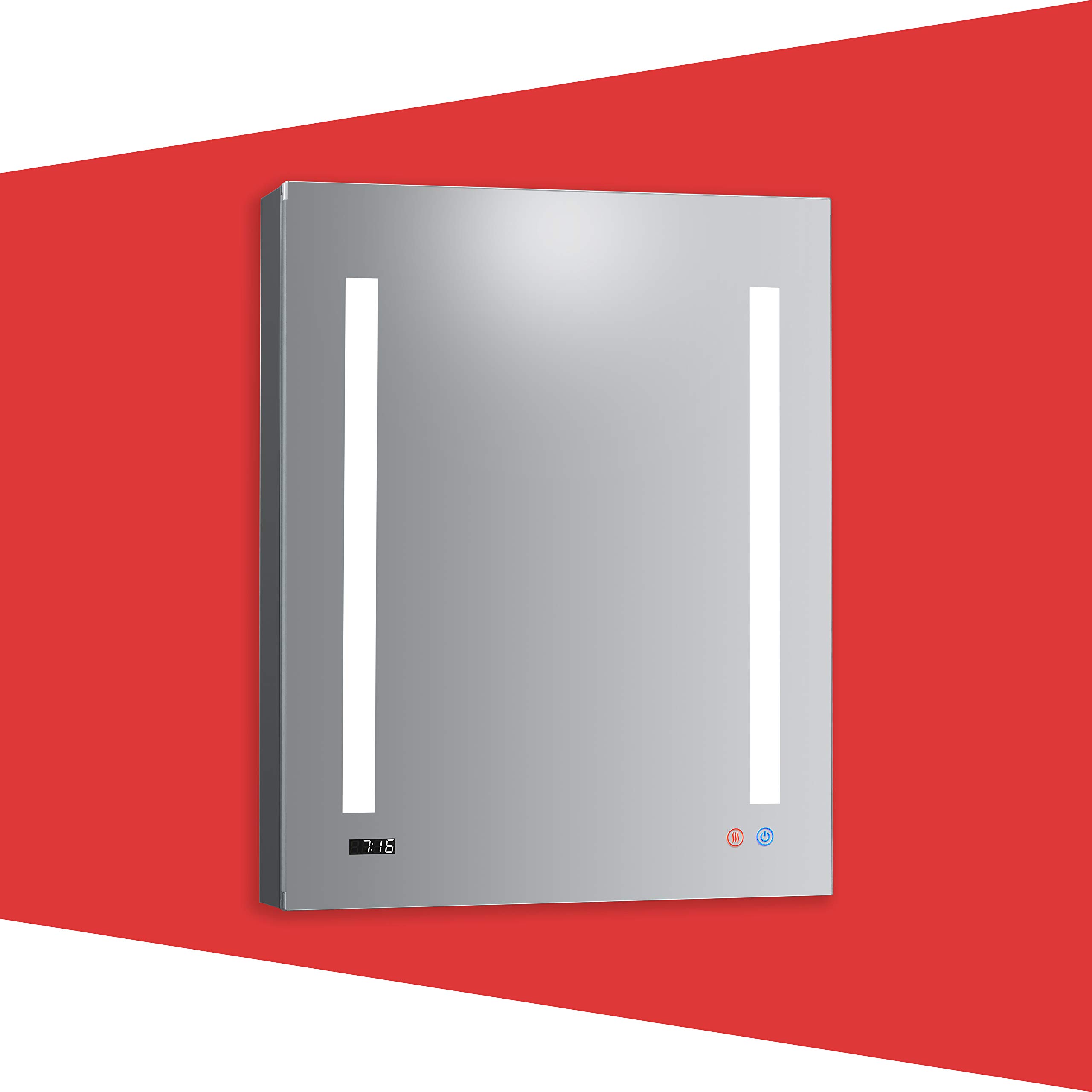 DECADOM 24in LED Mirror Medicine Cabinet Recessed or Surface