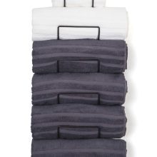 SODUKU Towel Rack Wall Mounted Metal Wine Rack Towel Shelf